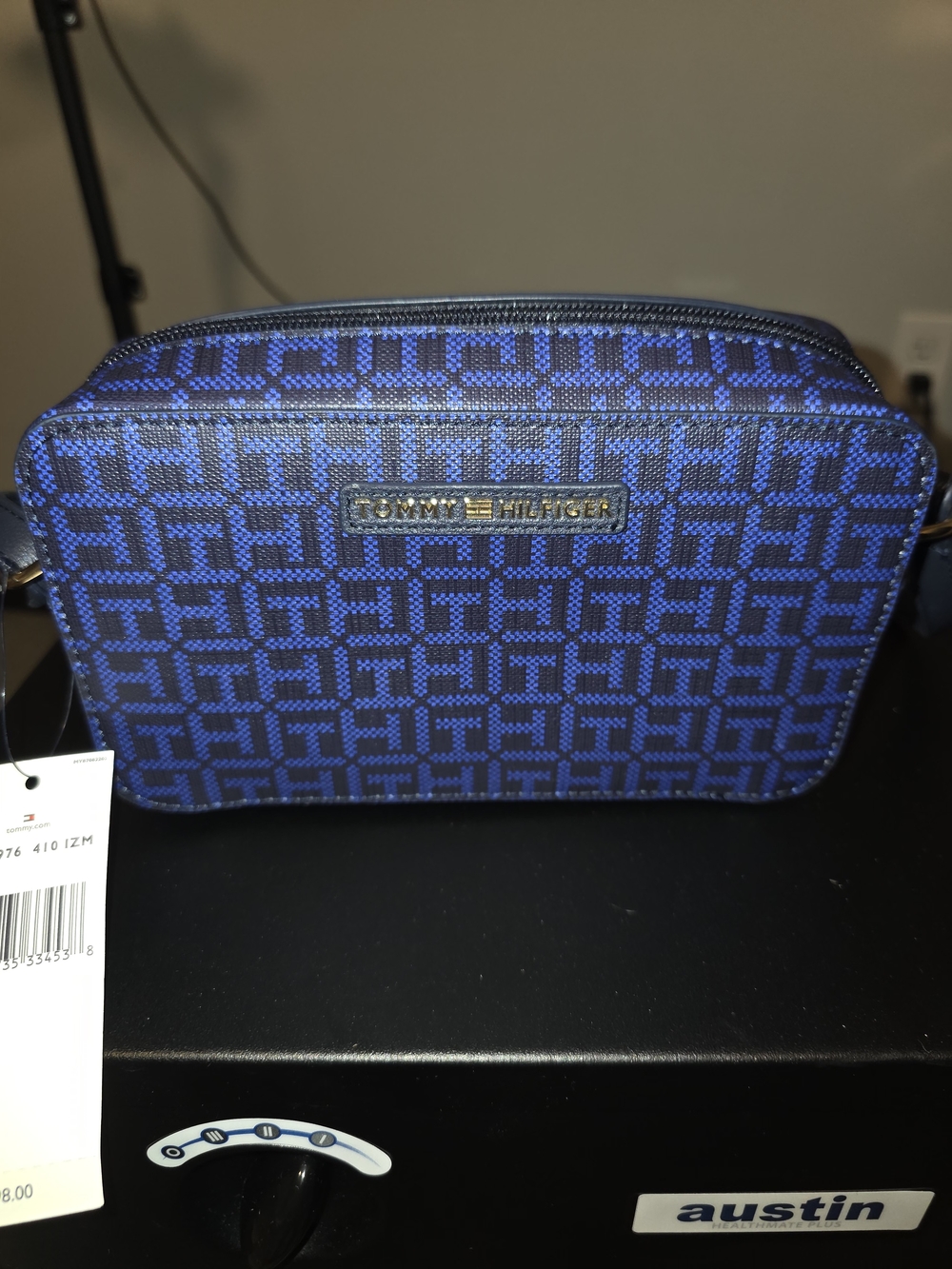 Tommy Hilfiger Blue Monogram Crossbody Bag